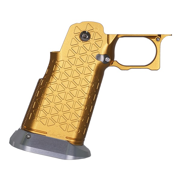 5KU Limcat タイプ CNC アルミニウム グリップ Type8 マルイ ハイキャパ シリーズ用 ゴールド