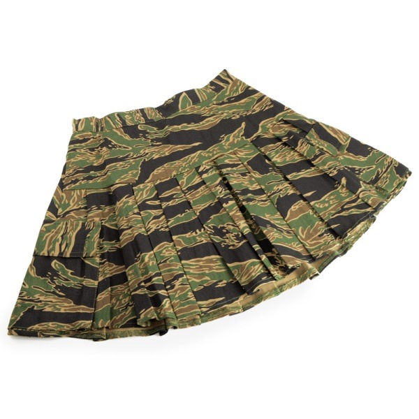 TANGO 迷彩パターン プリーツスカート ミニスカート タイガーストライプ