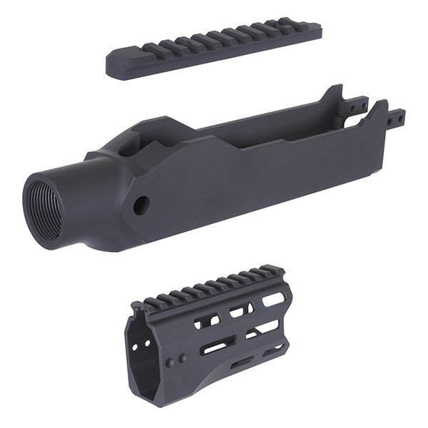 RGW X GBL KC02 タクティカルシャーシキット KJW KC02(10/22) GBB 用 4インチ Cerakote ブラック