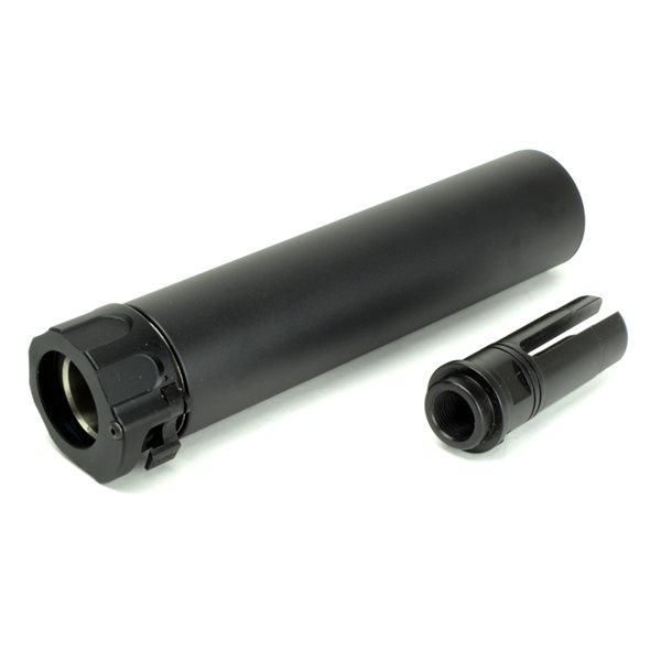 KINWA x 5KU トレーサー内蔵 SF SOCOM556-MG タイプ サプレッサー & ハイダー (14mm逆ネジ) ブラック