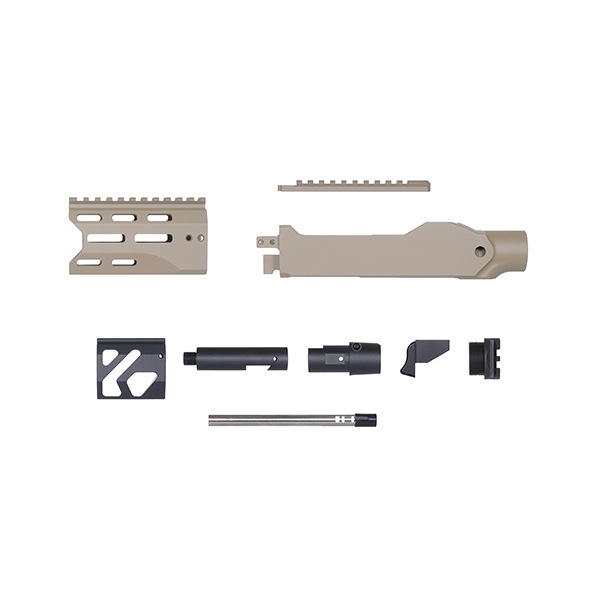 RGW X GBL KC02 タクティカルシャーシキット KJW KC02(10/22) GBB 用 4インチ Cerakote デザートカラー