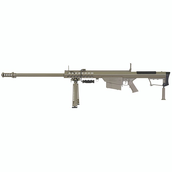 SNOW WOLF バレットM107 (対物ライフル) エアコッキングガン BARRETT FIREARMS ライセンス刻印ver デザートカラー
