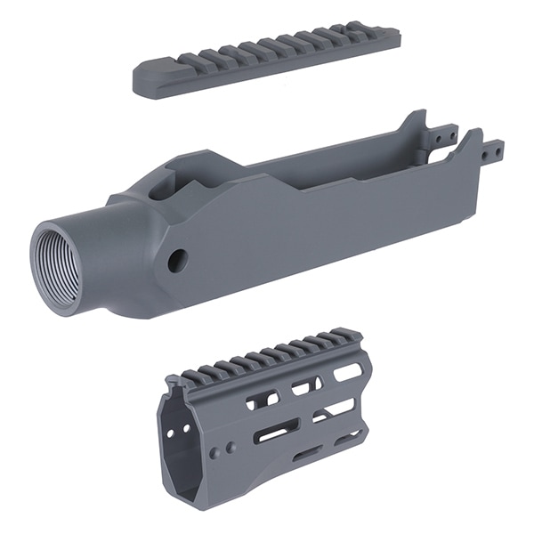 RGW X GBL KC02 タクティカルシャーシキット KJW KC02(10/22) GBB 用 4インチ Cerakote グレー