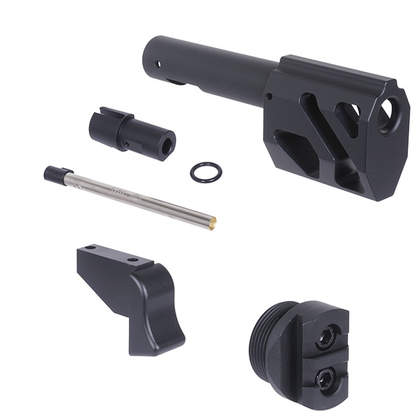 RGW X GBL KC02 タクティカルシャーシキット KJW KC02(10/22) GBB 用 4インチ Cerakote グレー