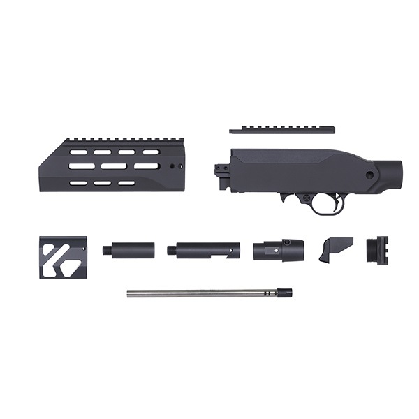 RGW X GBL KC02 タクティカルシャーシ DXビルドキット KJW KC02 GBB 用 7インチ Cerakote ブラック
