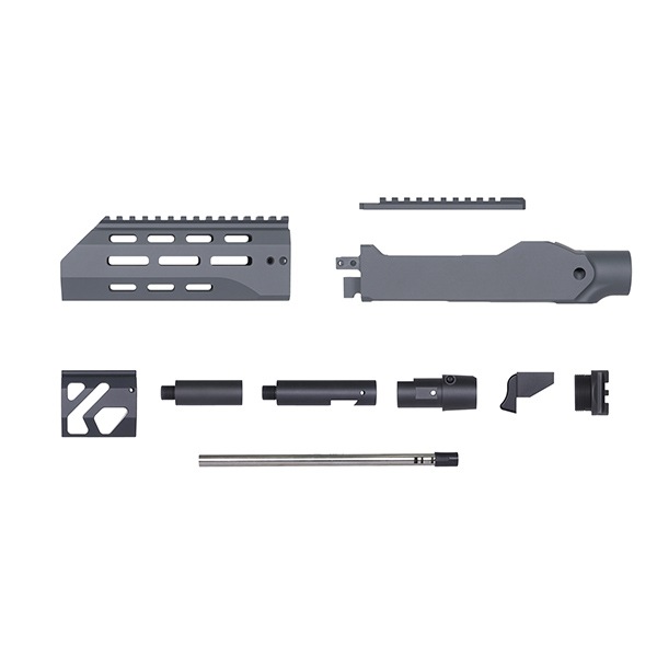 RGW X GBL KC02 タクティカルシャーシキット KJW KC02(10/22) GBB 用 7インチ Cerakote グレー