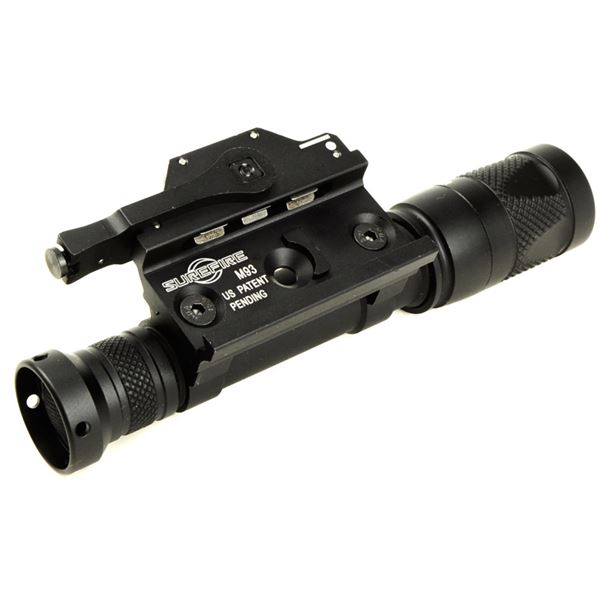 M620Vタイプ　フラッシュライト【ストロボ機能+スイングレバーマウント + リモート】 ブラック