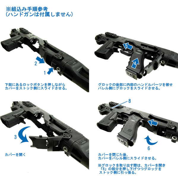 CAA タイプ Micro RONI コンバージョンキット Gen4 ライト付き for グロック ブラック