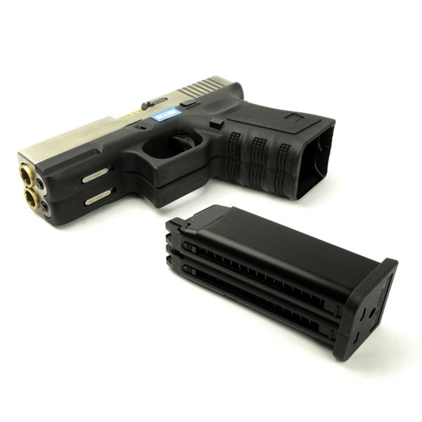 WE-TECH ダブルバレル G19 ガスブローバック シルバー