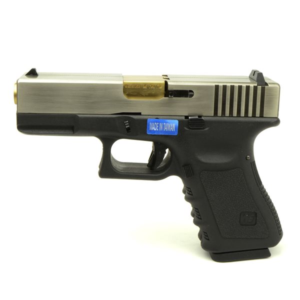 WE-TECH ダブルバレル G19 ガスブローバック シルバー