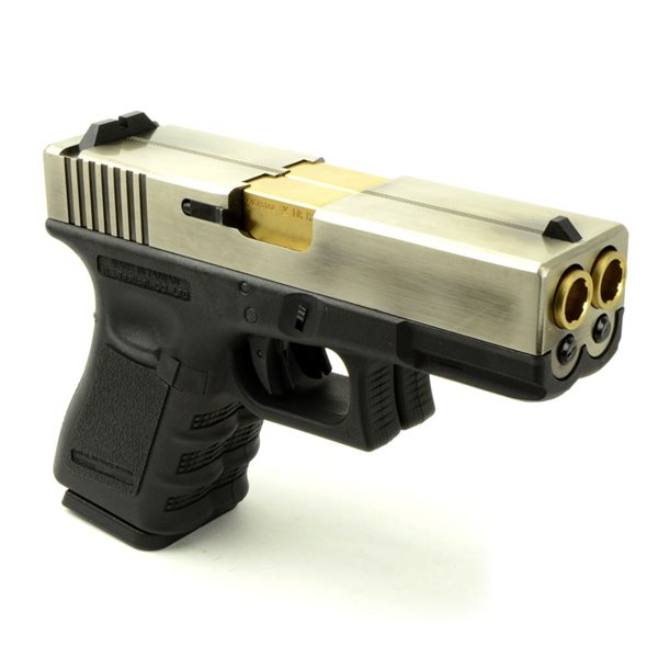 WE-TECH ダブルバレル G19 ガスブローバック シルバー
