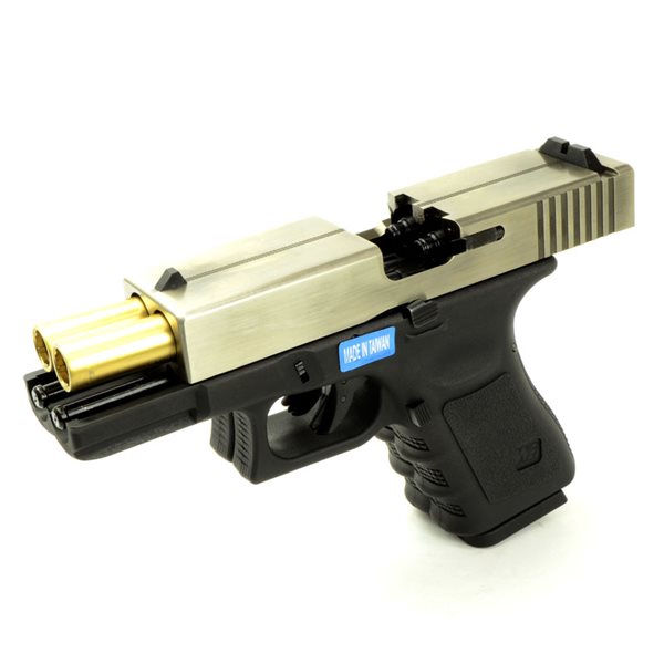 WE-TECH ダブルバレル G19 ガスブローバック シルバー