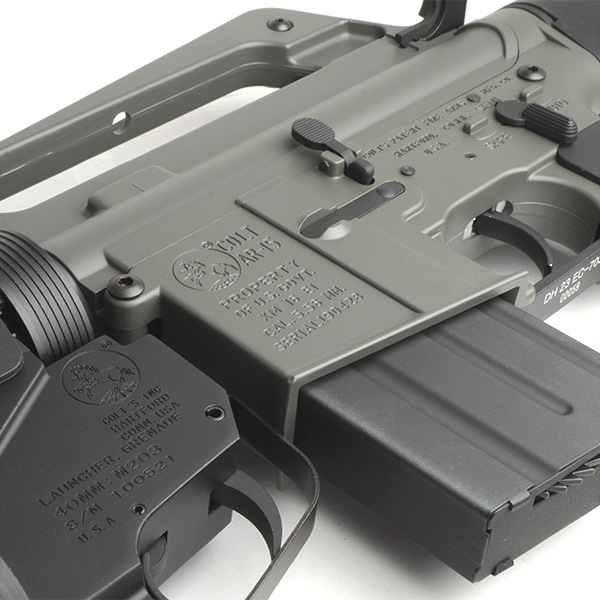 E&C 703E COLT M16A1 パーカーライズ with M203 グレネードランチャー (Kestrel V2 BASIC搭載) 電動ガン(COLT Licensed)