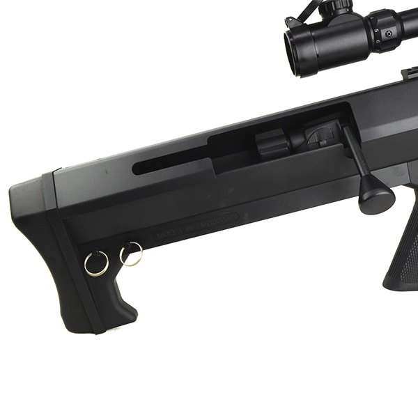 SNOW WOLF バレットM99 (対物ライフル) エアーコッキング BARRETT FIREARMS ライセンス刻印ver スコープ&バイポット付属 ブラック