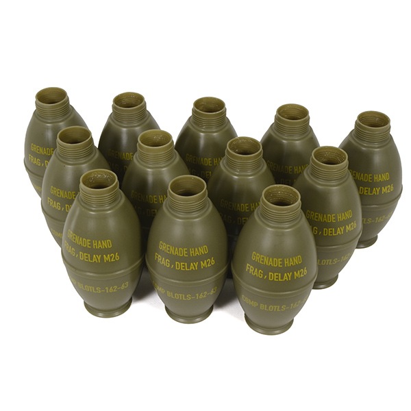 APS Hakkotsu CO2 サウンドスタングレネード Thunder B 用 レモン(M26 Grenade)スタイル スペアシェル(12個入り)