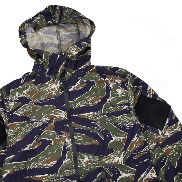 TMC グリーンタイガーストライプ 迷彩 フード付 ジャケット