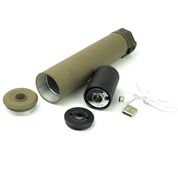 5KU トレーサー内蔵 SF SOCOM556-MG タイプ サプレッサー & ハイダー (14mm逆ネジ) デザートカラー