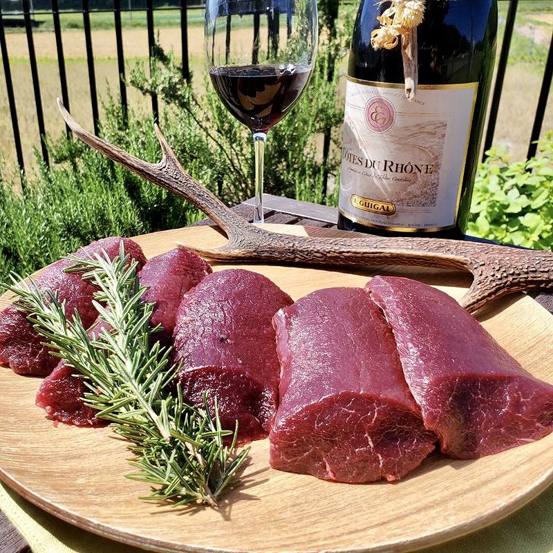 【精肉生】「ぎふジビエ」本州鹿　 稀少部位の中鹿ロース　1kg　　　(5～6パック程度に小分けします)