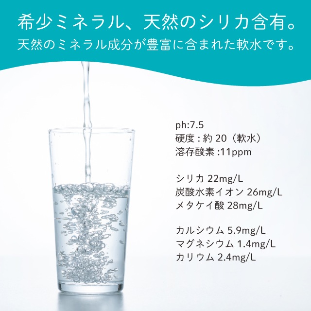 木曽の天然湧水 KISO ラベルレスボトル 1L (12本)