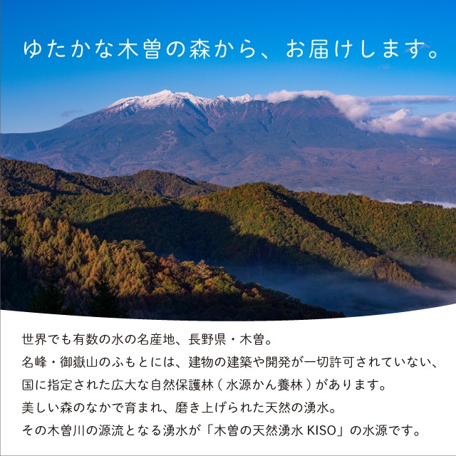 木曽の天然湧水 KISO ラベルレスボトル 1L (12本)