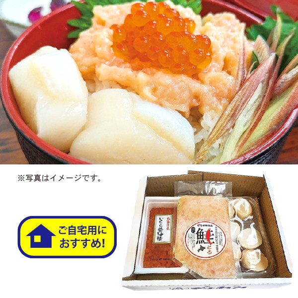 40.　ぎょれん　北海道の素材を使った　鮭とろ海鮮丼の具