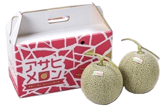 7. JAとまこまい　アサヒメロン　秀品　約2.0kg×2玉　お届け日指定不可　用意整い次第順次発送　発送期間6月下旬～8月中旬
