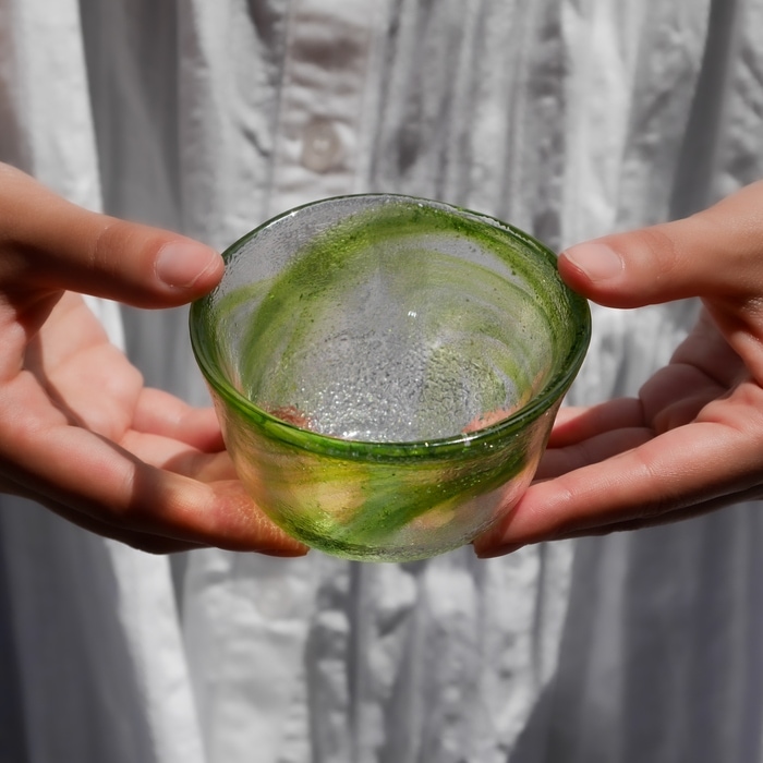 茶道具 ガラス抹茶茶碗 硝子抹茶茶碗 ガラス 硝子 楽型 氷点