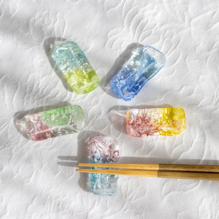 花ふぶき 箸置き | 北一硝子 まごころお届け便
