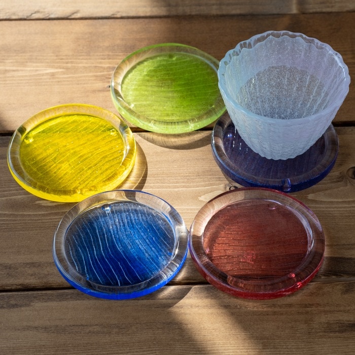 波模様コースター | 北一硝子 まごころお届け便