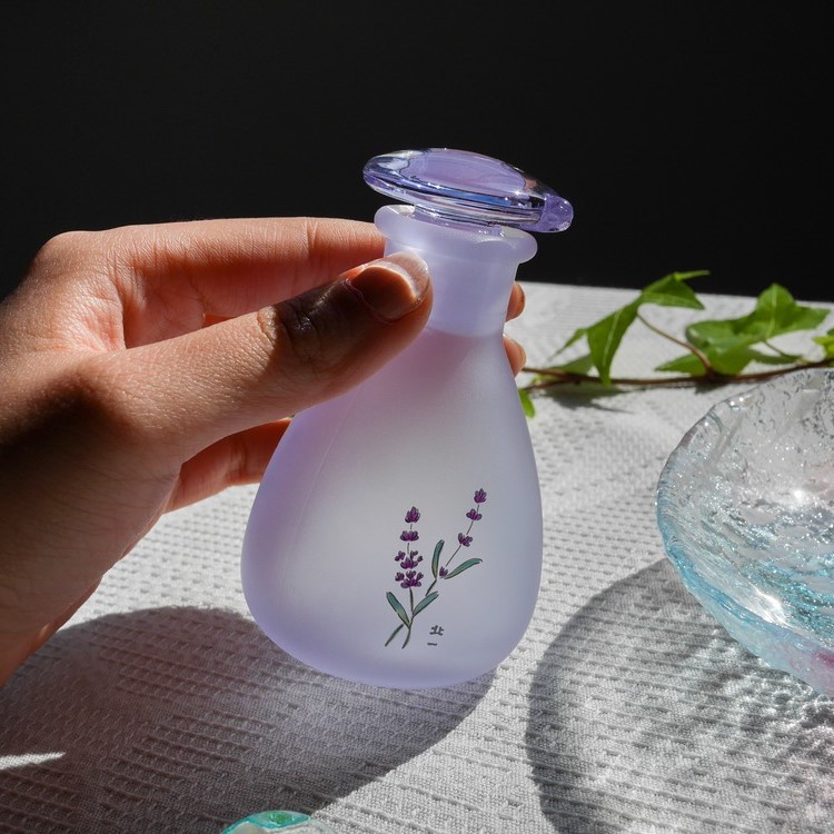 ラベンダー 醤油差しナスミニ | 北一硝子 まごころお届け便
