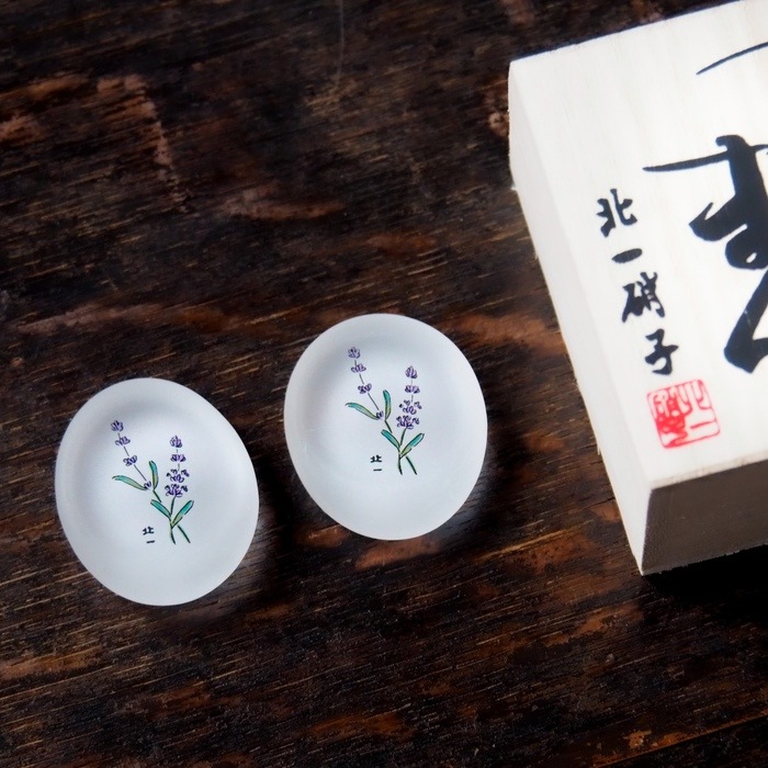 ラベンダー箸置きセット （木箱付） | 北一硝子 まごころお届け便