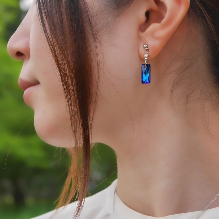 バミューダブルー クイーンバケット ピアス/イヤリング(ギフトボックス 