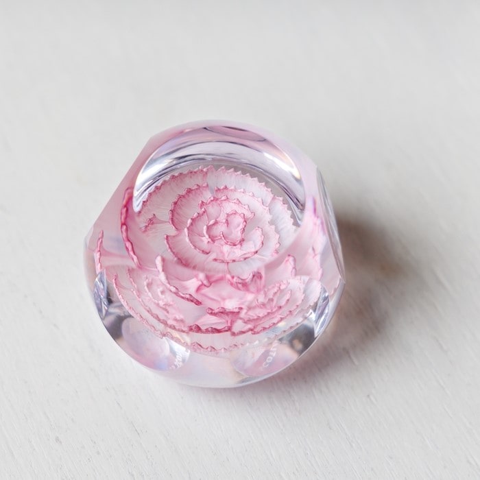 Caithness ペーパーウェイト 'Carnation' カーネーション クリア | 北