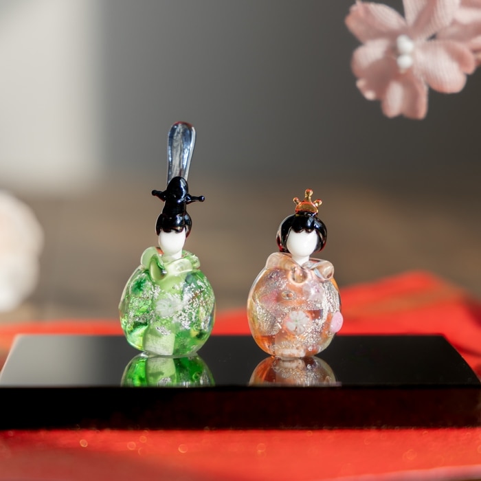 硝子 雛人形 マルティグラス Multi Glass 雛人形 お雛様 ガラス細工