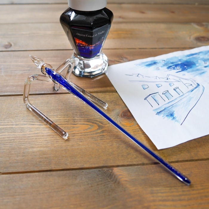 ☆Starry Nightガラスペンセット 夜の小樽運河インク | 北一硝子