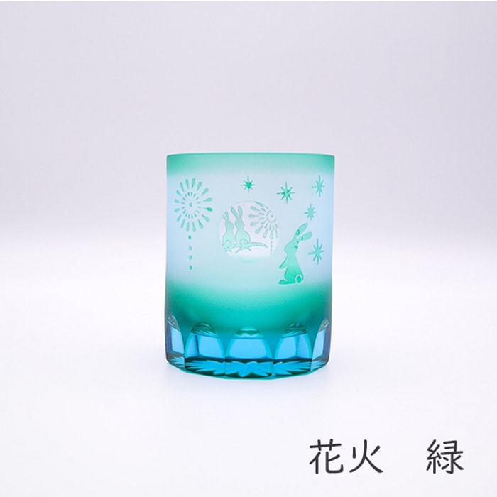 四季折々 月見うさぎ大杯 | 北一硝子 まごころお届け便