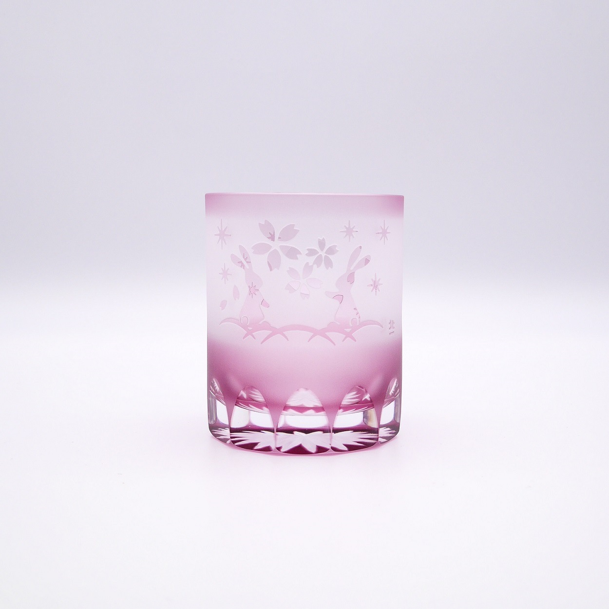 四季折々 月見うさぎ大杯 | 北一硝子 まごころお届け便