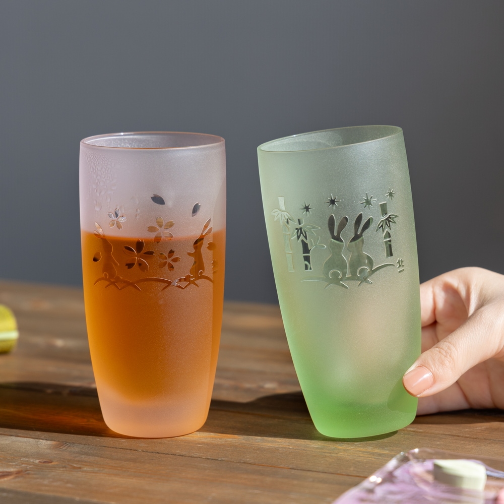 北一硝子 ペアグラス 北一硝子 ペアグラス 北一硝子 ペアグラス 木箱 ☆耐熱性北染 焼酎