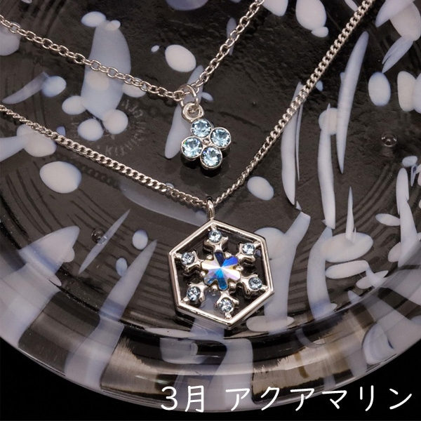 No.31月＆フェザーモチーフのネックレスpink