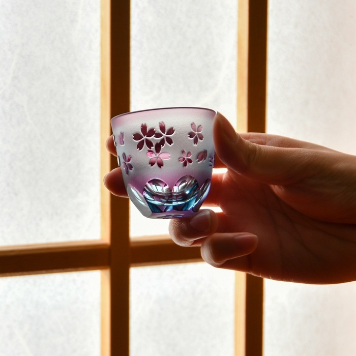 万華鏡ミニ盃 桜 | 北一硝子 まごころお届け便