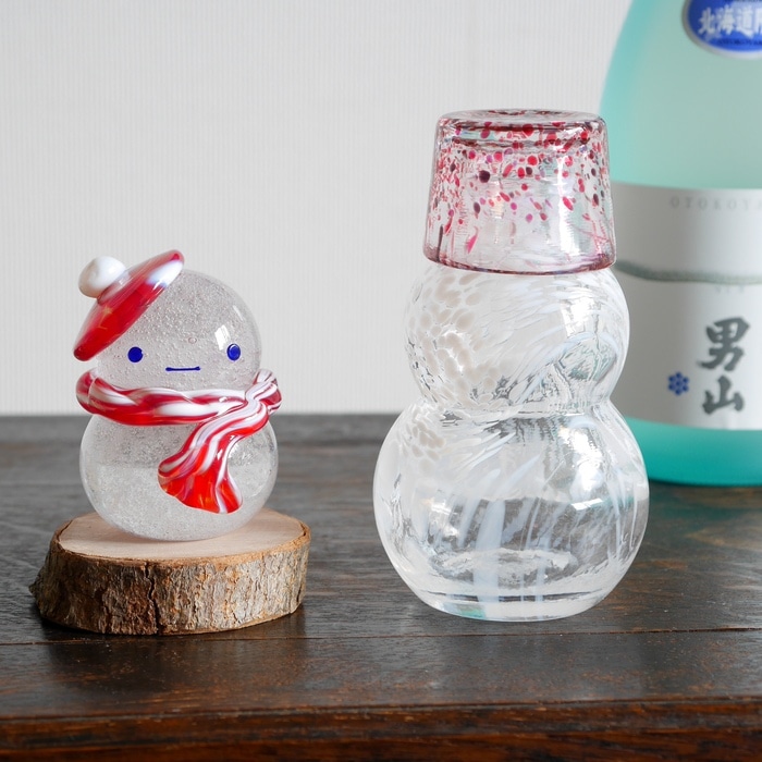 雪だるま 帽子 盃 | 北一硝子 まごころお届け便