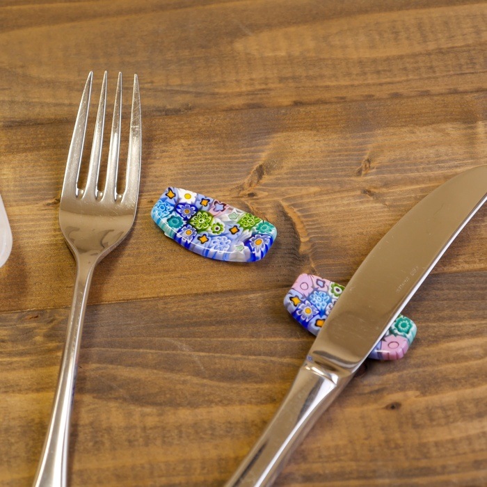 NO.101 デルフィニウム＆ミモザ✨固まるハーバリウム箸置き2個set NO.101 デルフィニウム＆ミモザ✨固まるハーバリウム箸置き2個set