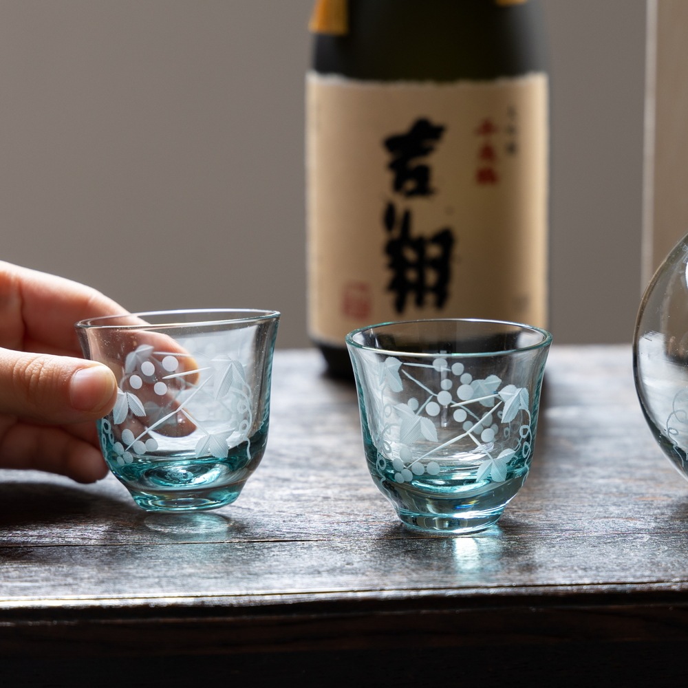 耐熱性花切子 盃 | 北一硝子 まごころお届け便