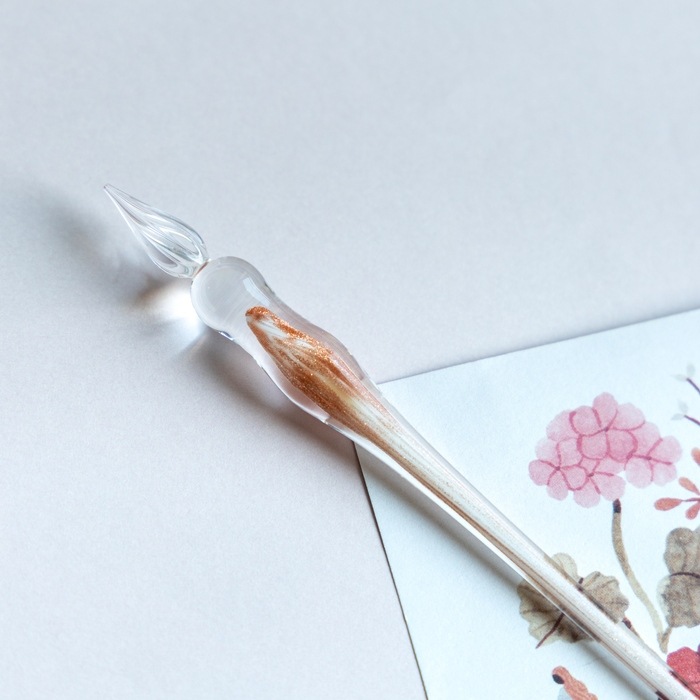 ガラスペン 色重ね ラメ 白 | 北一硝子 まごころお届け便