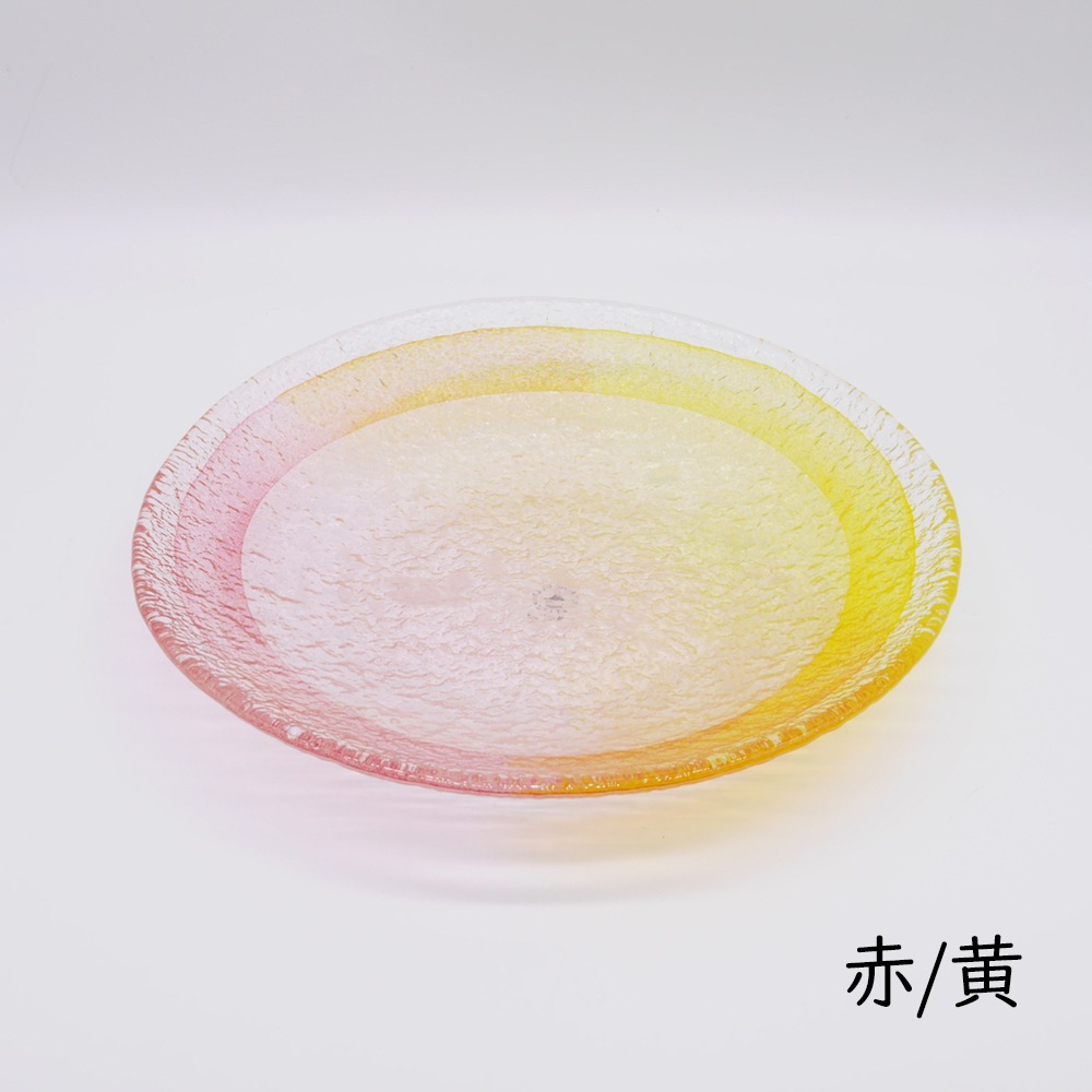 北一硝子アンティーク希少グラデーションカラーオーバル型プレート4枚セット 北一硝子アンティーク希少グラデーションカラーオーバル型プレート4枚