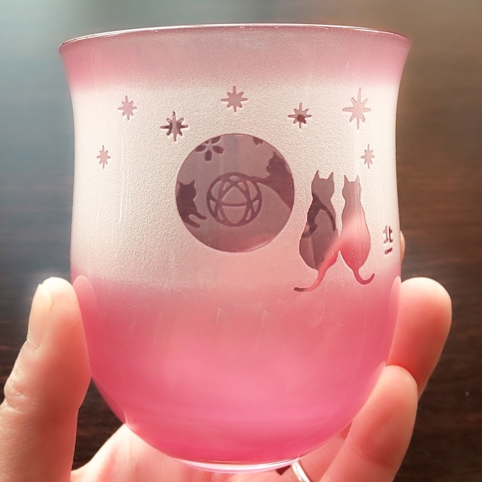 月見ねこ グラス | 北一硝子 まごころお届け便