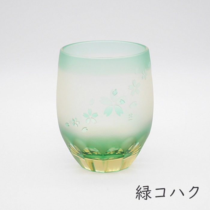 桜 まるっ ❀·°　0908 ミラーサンド桜 タンブラー丸 | 北一硝子 まごころお届け便