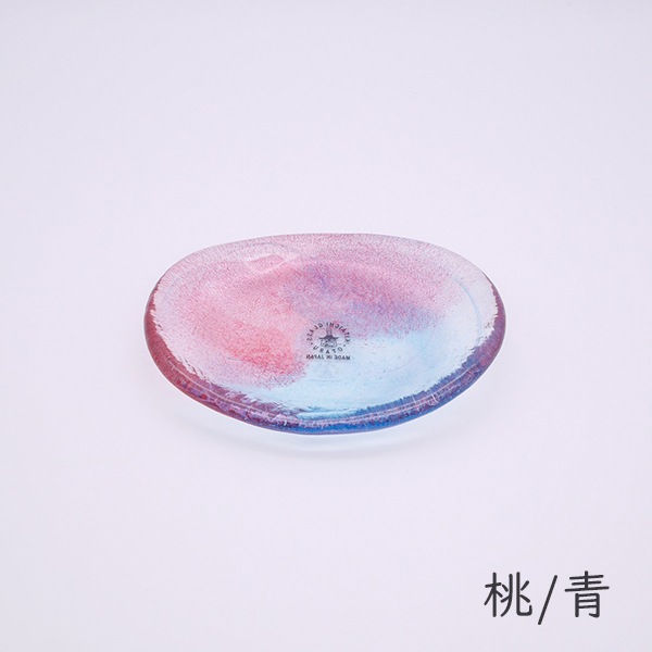 毬ページです。画像の硝子皿3枚 4号皿揃 染付瓔珞紋時代画風 SH-01 – SEIKOU ONLINE