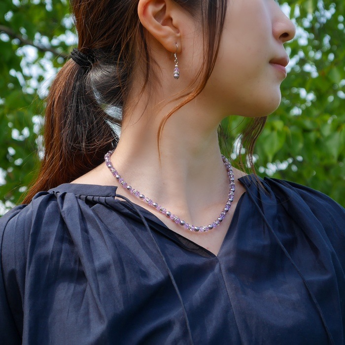 クリスタル&パールアクセサリー ピアス | 北一硝子 まごころお届け便