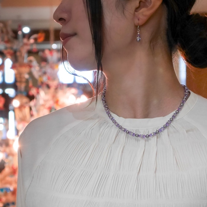 クリスタル&パールアクセサリー ネックレス | 北一硝子 まごころ